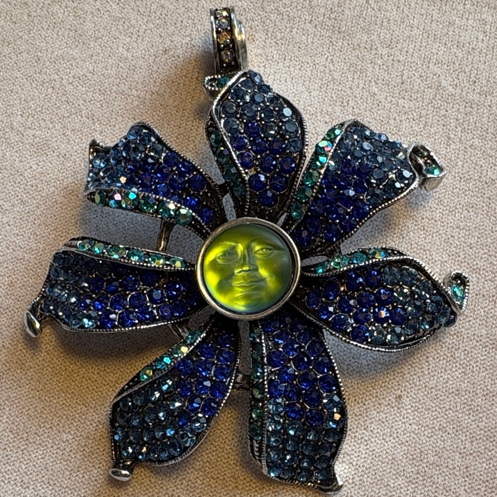 Kirks Folly Blue and Silver Starry Charm/Enhancer/Pendent
